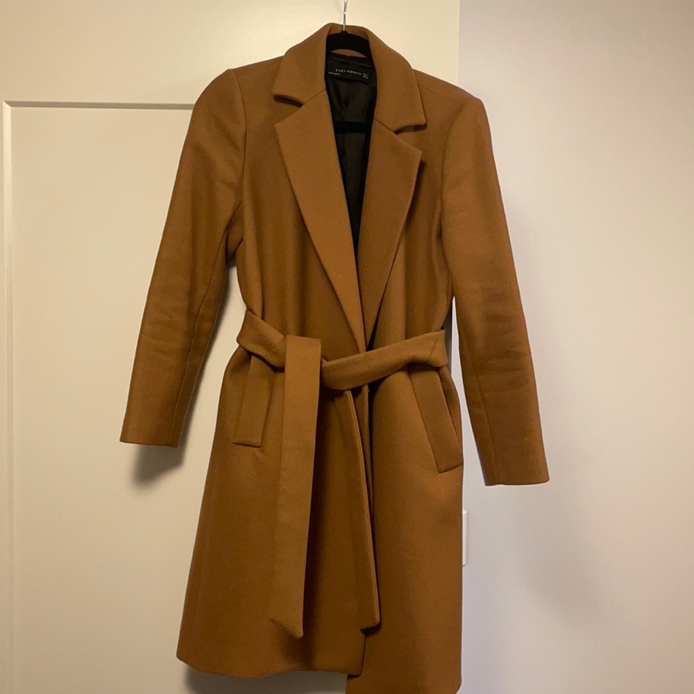 Zara woman camel coat